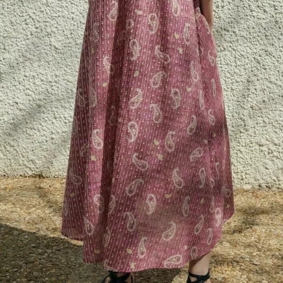 Zara printed midi slit dress size small pink NWT - Picture 5 of 16